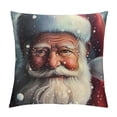 thumbnail image 1 of Orinice Santa Claus Snow Christmas Graphic Decorative Pillow Cover 1PC Winter Printed on Both Sides 22x22in, 1 of 5