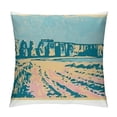 thumbnail image 1 of Orinice Screenprint Graphic Decorative Cotton Linen Pillow Cover Square Summer Aesthetic Decor 1PC 20x20in, 1 of 5