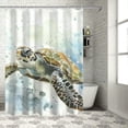 thumbnail image 1 of Orinice Sea Turtle Bathroom Decor Set with Hooks, Colorful Luxurious Shower Curtain for Bathroom Decoration, 100% Polyester Fabric 60x72, 1 of 7