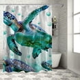 thumbnail image 1 of Orinice  Sea Turtle Shower Curtain for Bathroom, Ocean Sea Green Teal Turtle Fabric Shower Curtains Set, Coastal Beach Nautical Kids Restroom Decor Accessories with Hooks  60x72, 1 of 7