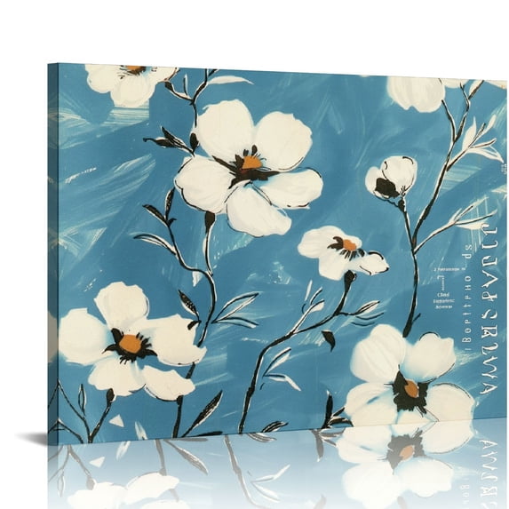 Orinice  SetWall Art - William Morris Wall Art, Minimalist Wall Decor Blue Room Decor Aesthetic Matisse Wall Art Prints Blue Poster Abstract Gallery Wall Art  20x16in