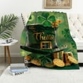 thumbnail image 1 of Orinice Shamrock Warm Lightweight Blanket Soft Fleece Throw Blanket for All Seasons - Ideal Decor for Living Rooms, Sofas, and Beds 40x50in, 1 of 6