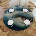 thumbnail image 1 of Orinice Shark Fish Hyper Realistic Round Table Cover Stain Resistant Washable Indoor Outdoor Tablecloth Kitchen Dining Wedding Parties 100% Polyester Fiber 46-50, 1 of 8