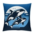 thumbnail image 1 of Orinice Shark Pillow Cases Cushion Covers Ocean Sea Animal Throw Pillow Covers  Soft Sea Underwater World Decorative Throw Pillowcases Marine Theme Blue Black Cushion Cases White, 1 of 5