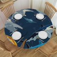 thumbnail image 1 of Orinice Sharks Teeth Colors Round Table Cover Stain Resistant Washable Indoor Outdoor Tablecloth Kitchen Dining Wedding Parties 100% Polyester Fiber 46-50, 1 of 8
