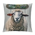 thumbnail image 1 of Orinice Sheep Graphic Decorative Pillow Cover for Home Couch Living Room Bed Sofa, Short Plush, 1PC 12x12in, 1 of 5