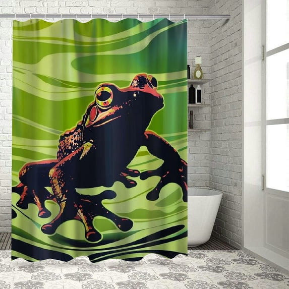 Orinice Shower Curtain Set,Farmhouse Shower Curtains for Bathroom,Banana Leaf Frog,Shower Curtain,60x72 in 69x72