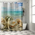 thumbnail image 1 of Orinice  Shower Curtain Set Starfish Seashore Summer Beach Sand Shell Fish Holiday Ocean Aquatic Beautiful with Non-Slip Rugs Toilet Lid Cover and Bath Mat Bathroom Decor Set 60x72, 1 of 7
