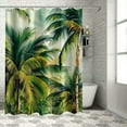thumbnail image 1 of Orinice   Shower Curtain Sets with Rugs Palm Tree Bathroom Set with Non-Slip Rugs Toilet Lid Cover and Bath Mat Tropical Plant Shower Curtain with 12 Hooks,Durable Bathroom Decor Set 36x72, 1 of 7