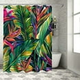 thumbnail image 1 of Orinice Shower Curtain Tropical Jungle Leaves Hawaiian Plants Bird of Paradise Flower Beautiful Exotic  60x72, 1 of 7