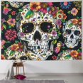 thumbnail image 1 of Orinice Skull Flowers Maximalism Tapestry Wall Hanging Unique Style for Home Decor, Living Room, Bedroom - Graphic Tapestries for Apartment, Farmhouse, Dorm 40x60inch, 1 of 6