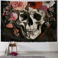 thumbnail image 1 of Orinice Skull Flowers Vanitas Tapestry Wall Hanging Unique Style Home Wall Decor Art for Bedroom Living Room Dorm Farmhouse Apartment | Wall Art Tapestry 40x30inch, 1 of 6