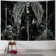 thumbnail image 1 of Orinice  Skull Tapestry Goth Sketelon Tapestries Dark Wizard Wall Tapestry Black and White Tapestry Satanic Demon Baphomet Tapestry for Bedroom Decor  50x40inch, 1 of 6