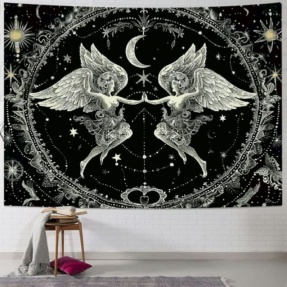 Orinice Skull Tapestry for Bedroom Aesthetic Black and White Skeleton Tapestry Wall Hanging Large Goth Tapestries for Living Room 50x40inch