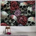 thumbnail image 1 of Orinice Skulls Roses Gothic Art Tapestry Wall Hanging Unique Style for Living Room Bedroom Dorm Decoration 50x40inch, 1 of 6