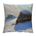thumbnail image 1 of Orinice Snow Rocks Sky Graphic Decorative Pillow Cover for Home Couch Living Room Sofa Bedroom, Winter Pillowcase 1PC 12x12in, 1 of 5