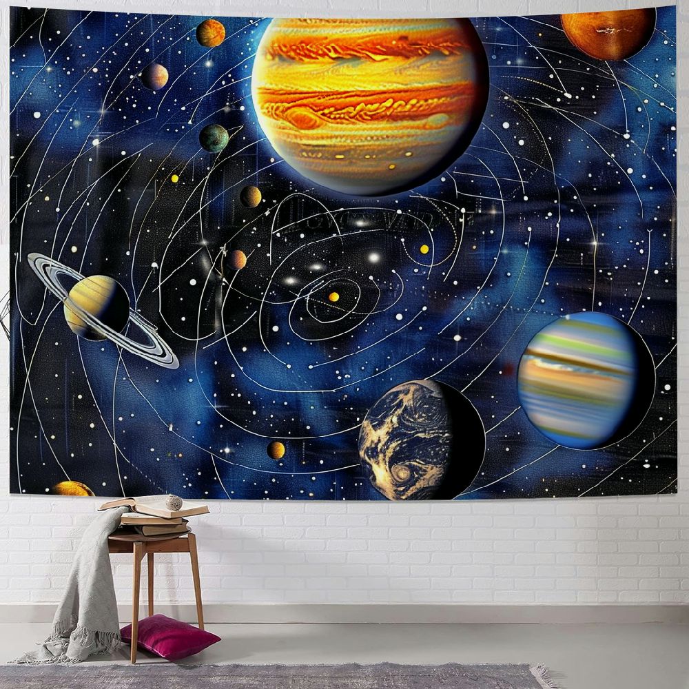 Orinice Solar System Planets Star Tapestry Wall Hanging Unique Style ...
