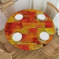 thumbnail image 1 of Orinice Square Pattern Abstract Painting Round Table Cover Stain Resistant Washable Indoor Outdoor Tablecloth Kitchen Dining Wedding Parties Waterproof 100% Polyester Fiber 31-35, 1 of 8