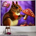 thumbnail image 1 of Orinice Squirrel Tapestry Wall Hanging Mushroom Pattern Tapestry Cute Animal Wall Tapestry Butterfly Rustic Style Tapestries For Kids Boys Girls Teens Bedroom Decorative Purple Large  60x50inch, 1 of 6