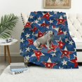thumbnail image 1 of Orinice Stars Dog American Scene Warm Lightweight Blanket Soft Fleece Blankets Throw Blanket for Living Rooms Sofa Decor Cow Gifts All Seasons Excellent Hand Feel Long-Lasting Blanket 40x50in, 1 of 6