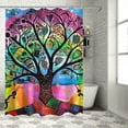 thumbnail image 1 of Orinice Stars Rainbow Organic Painting Bathroom Decor Set Polyester Fabric Shower Curtain with Hooks, 100% Waterproof, Easy to Install 60x72, 1 of 7