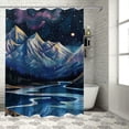 thumbnail image 1 of Orinice Stars Sky Mountain Bathroom Decor Set, Colorful Luxurious Graphic Print Polyester Fabric Fashion Shower Curtain with Hooks and Waterproof Rings, Machine Washable 60x72, 1 of 7