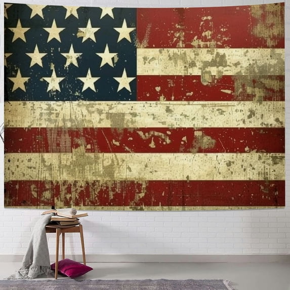 Orinice Stars Tapestry Wall Hanging Unique Style Graphic Tapestries Art for Home Decor Living Room Bedroom Apartment Dorm Decoration Independence Day 40x30inch