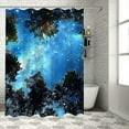 Orinice Stars Trees Night Sky Bathroom Decor Set, Colorful Luxurious