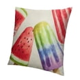 thumbnail image 1 of Orinice   Summer Pillow Covers   Watermelon Blueberry Rainbow Ice Lolly Decorative Throw Pillow Case Cushion Cover  ome Decor for Bedroom Sofa Living Room Couch Chair Outdoor 18x18in, 1 of 5