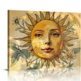 thumbnail image 1 of Orinice Sun and Flowers Line Figure Abstract Wall Art: Minimalist, Aesthetic &amp; Boho Wall Art for Home, Office, Bedroom &amp; Living Room Decor | Unframed  20x16in, 1 of 6