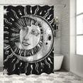 thumbnail image 1 of Orinice Sun Moon Stars Bathroom Decor Set, Colorful Luxurious Graphic Print Polyester Fabric Shower Curtain Set with Hooks, Waterproof and Easy to Install 36x72, 1 of 7