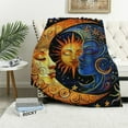 thumbnail image 1 of Orinice Sun and Moon Throw Blanket Warm Flannel Blanket Soft Warm Printed Blanket for Bed, Couch and Sofa for Kids Teen Young Boys Girls,  60x80in, 1 of 6