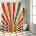 thumbnail image 1 of Orinice Sunburst Bathroom Decor Set Luxury Polyester Fabric Fashion Shower Curtain with Hooks 69x72, 1 of 7