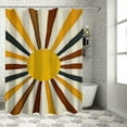 thumbnail image 1 of Orinice Sunburst Pattern Bathroom Decor Set with Hooks, Luxurious Fashion Shower Curtain in Polyester Fabric, Chic Modern Design 60x72, 1 of 7