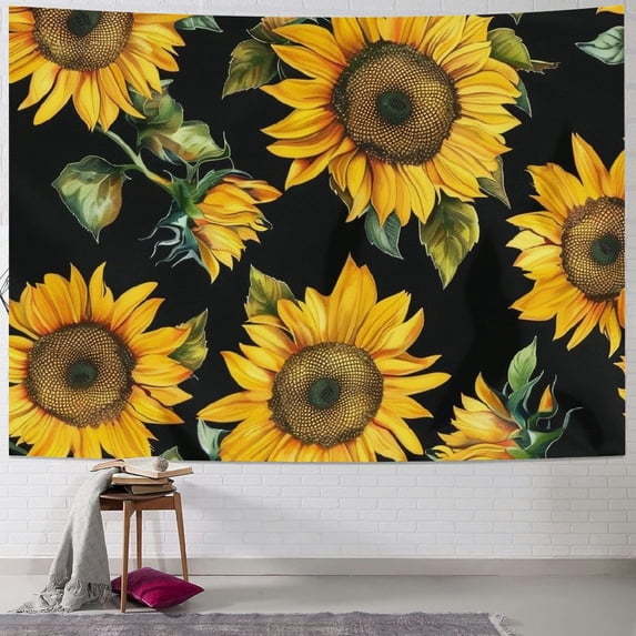 Orinice Sunflower Tapestry Wall Hanging Unique Style Graphic Tapestries Home Wall Decor Art Living Room Bedroom Apartment Farmhouse Dorm 50x40inch