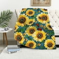 thumbnail image 1 of Orinice  for Sunflower Throw Blanket Floral Girly Sunflower Flower Soft Warm Women Girls Bed Bedding Blankets for Couch Sofa Office,Cozy Flannel Plush Blanket Gift for Kids Adults, 50"X40" 60x80in, 1 of 6