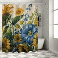 thumbnail image 1 of Orinice Sunflowers Bluebells Vase Bathroom Decor Set with Hooks, Colorful Luxurious Polyester Fabric Shower Curtain Set for Chic Modern Bathroom Decor, 100% Polyester Fiber, Multi Size 36x72, 1 of 7