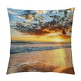 thumbnail image 1 of Orinice Sunset Clouds Graphic Decorative Cushion Throw Pillow Cover for Home Couch Bedroom Sofa, Aesthetic Summer Pillowcase 1PC 18x18in, 1 of 5
