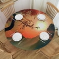 thumbnail image 1 of Orinice Sunset Mountain Tree Round Table Cover Stain Resistant Washable Indoor Outdoor Tablecloth Kitchen Dining Wedding Parties Waterproof 100% Polyester Fiber 31-35, 1 of 8