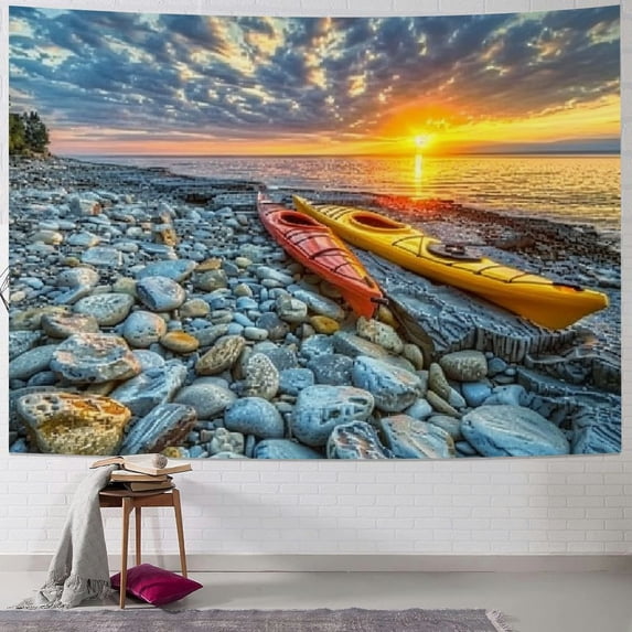 Orinice Sunset Tapestry Wall Hanging Unique Style Graphic Tapestries Home Wall Decor Art for Living Room Bedroom Apartment Farmhouse Dorm 40x30inch