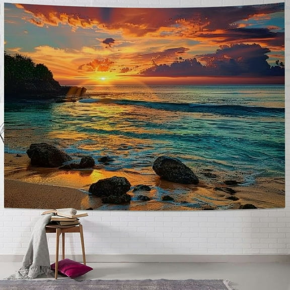 Orinice Sunset Tapestry Wall Hanging Unique Style Graphic Tapestries for Home Decor Living Room Bedroom Apartment Farmhouse Dorm 40x30inch
