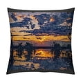 thumbnail image 1 of Orinice Sunset Trees Cloudy Sky Graphic Decorative Cushion Throw Pillow Cover for Home Living Room - Zipper Closure High-Quality 1PC 20x20in, 1 of 5