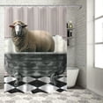 thumbnail image 1 of Orinice Surreal Sheep Bathroom Decor Set Colorful Luxurious Graphic Print Polyester Fabric Fashion Shower Curtain with Hooks 60x72, 1 of 7