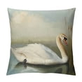 thumbnail image 1 of Orinice Swan Lake Graphic Decorative Cotton Linen Throw Pillow Cover for Home Couch Living Room Bed Sofa 1PC 20x20in, 1 of 5