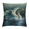thumbnail image 1 of Orinice Swan Water Wings Graphic Decorative Pillow Cover for Home 18x18in, 1 of 5