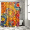 thumbnail image 1 of Orinice Swirl Pattern Bathroom Decor Set with Hooks, Colorful Luxurious Graphic Print Polyester Fabric Shower Curtain, Chic Modern Decor for Home Bathrooms, Various Sizes Available 69x72, 1 of 7