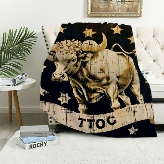 Orinice Taurus Zodiac Sign Warm Lightweight Blanket Soft Fleece Blankets Throw Blanket for All Seasons 40x50in