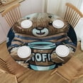 thumbnail image 1 of Orinice Teddy Bear Round Table Cover Stain Resistant Washable Indoor Outdoor Tablecloth Kitchen Dining Wedding Parties Outdoor Fitted 100% Polyester Fiber 42-46, 1 of 8