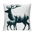 thumbnail image 1 of Orinice Throw Pillow Cover Animal Silhouette of Deer Small Inside The is Pine  Pillowcase Home Decorative Square Pillow Case Cushion Cover White, 1 of 5