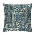 thumbnail image 1 of Orinice Throw Pillow Cover Colorful Hawaiian Exotic Tiki Pattern Tribal Flower Surfboard Tahiti  Pillowcase Home Decorative Square Pillow Case Cushion Cover White, 1 of 5